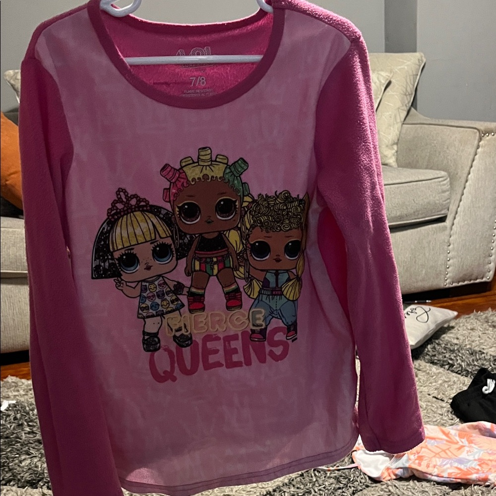 L.O.L. Surprise! Pink and White Long Sleeve Tee